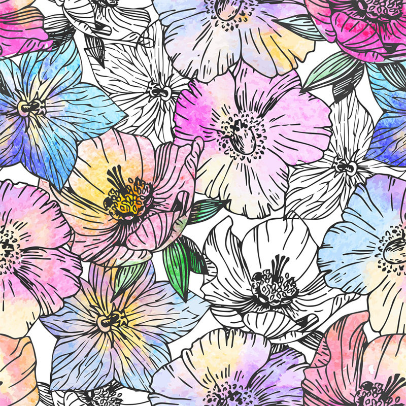 Bursey 2.5m x 2.5m Matte Mural, 208 x 146cm