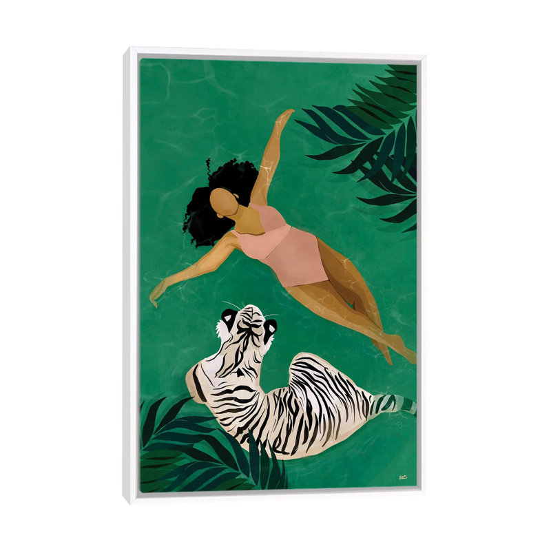 « Drift » par Bria Nicole-impression d’art graphique, H 60 po x l 40po x P 1,5 po, Toile blanche encadrée, Pas de tapis