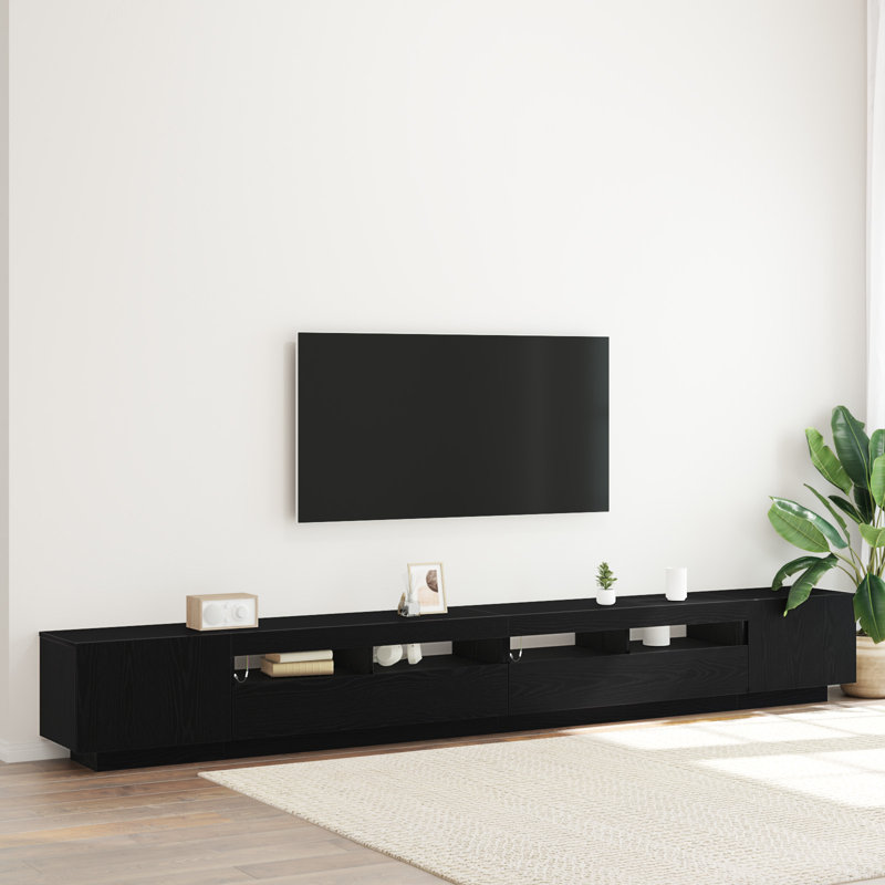 Unfinished TV Stand, 40cm H x 300cm L x 35cm W, Solid Wood