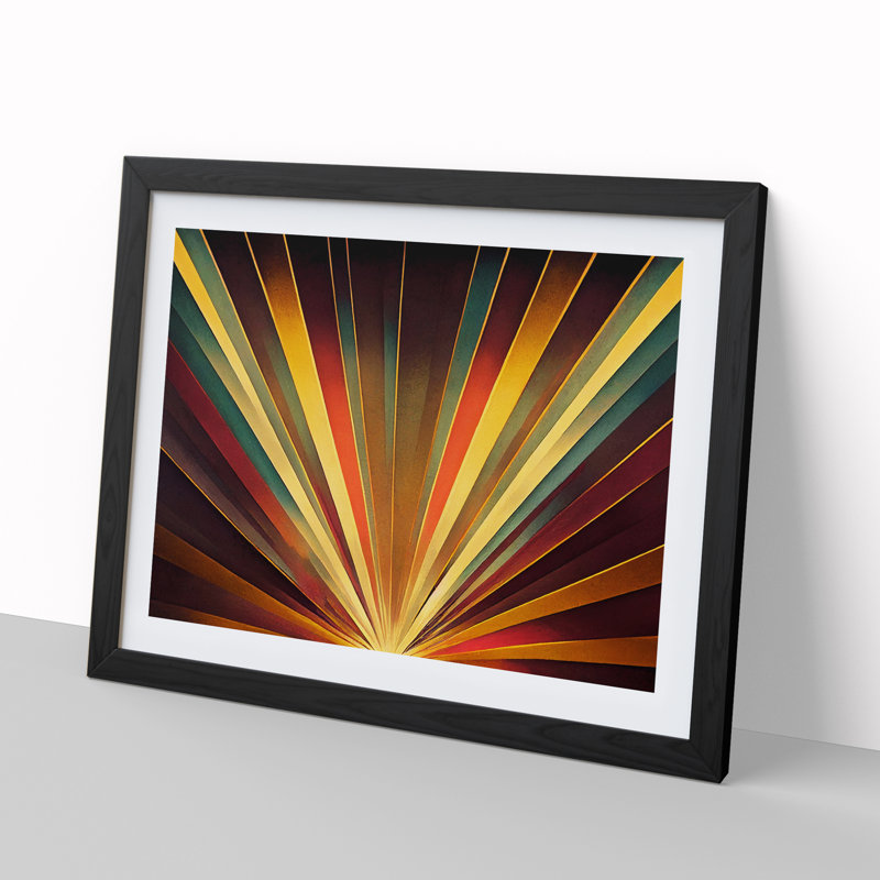 Art Deco Art Vol.3 - Single Picture Frame Print, 46cm H x 64cm W, Black