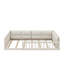 Lit plateforme double tapissier en bois avec garde-corps et coussin-1183061158