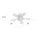 Vox 5 - Blade Indoor/Outdoor Smart Flush Mount Ceiling Fan with Remote Control and LED Light Kit, Works With Alexa and iOS or Android App
