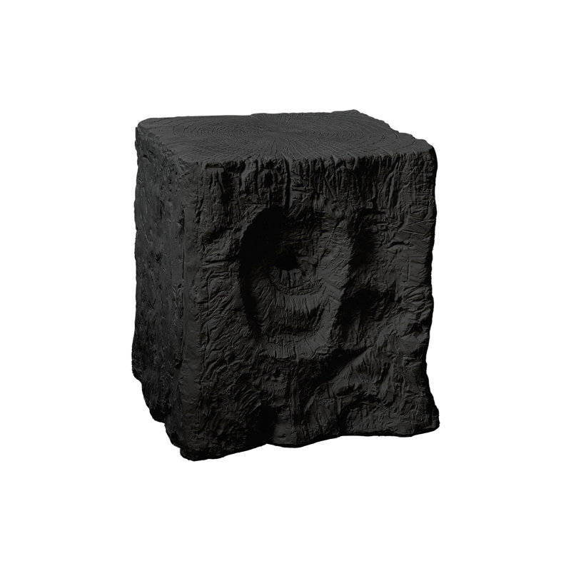 Table d'appoint, intérieure ou extérieure, table de bout, table de chevet, table d'appoint, carré, Noir