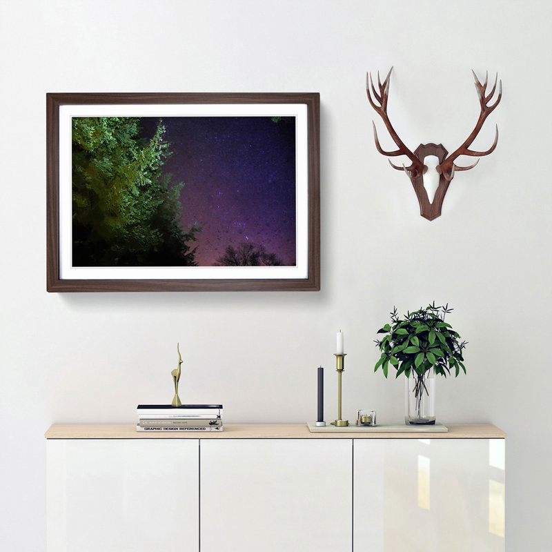 Starry Sky in Abstract - Framed Print, 36cm H x 48cm W x 2cm D, Walnut Framed