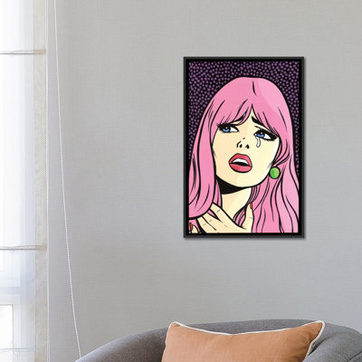 « rose cheveu en pleurs », impression sur toile
