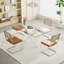 Ensemble de table de salle à manger 63 "en verre pour 4-6-681582030-681582024