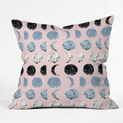 Emanuela Carratoni Marble Moon Phases Indoor/Outdoor Throw Pillow