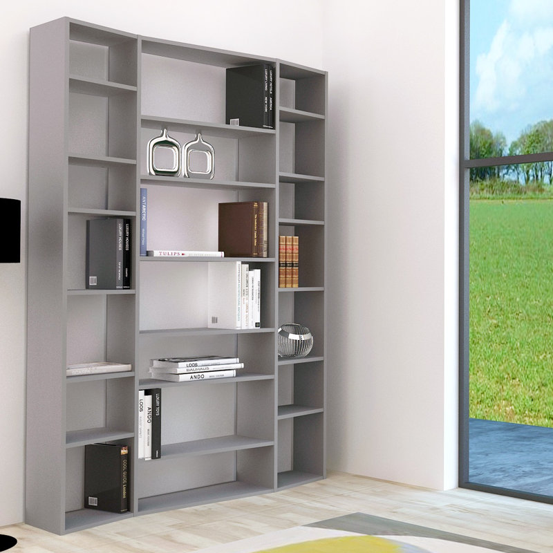 Vsevidof 224cm H x 144cm W Geometric Bookcase