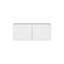 Armoire de cuisine murale à 2 portes Furinno Shaker, prête à assembler, P 12 po x l 36 po x H 15 po, blanc-118486893