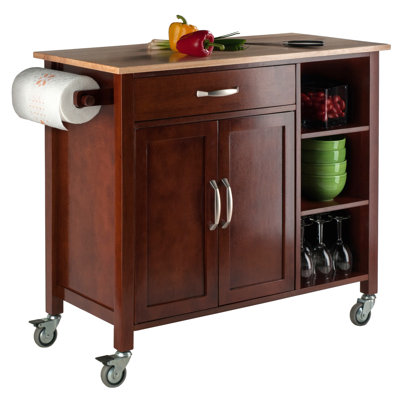 Mabel 35.43'' H x 42.72'' W 1 Utility Cart with Wheels