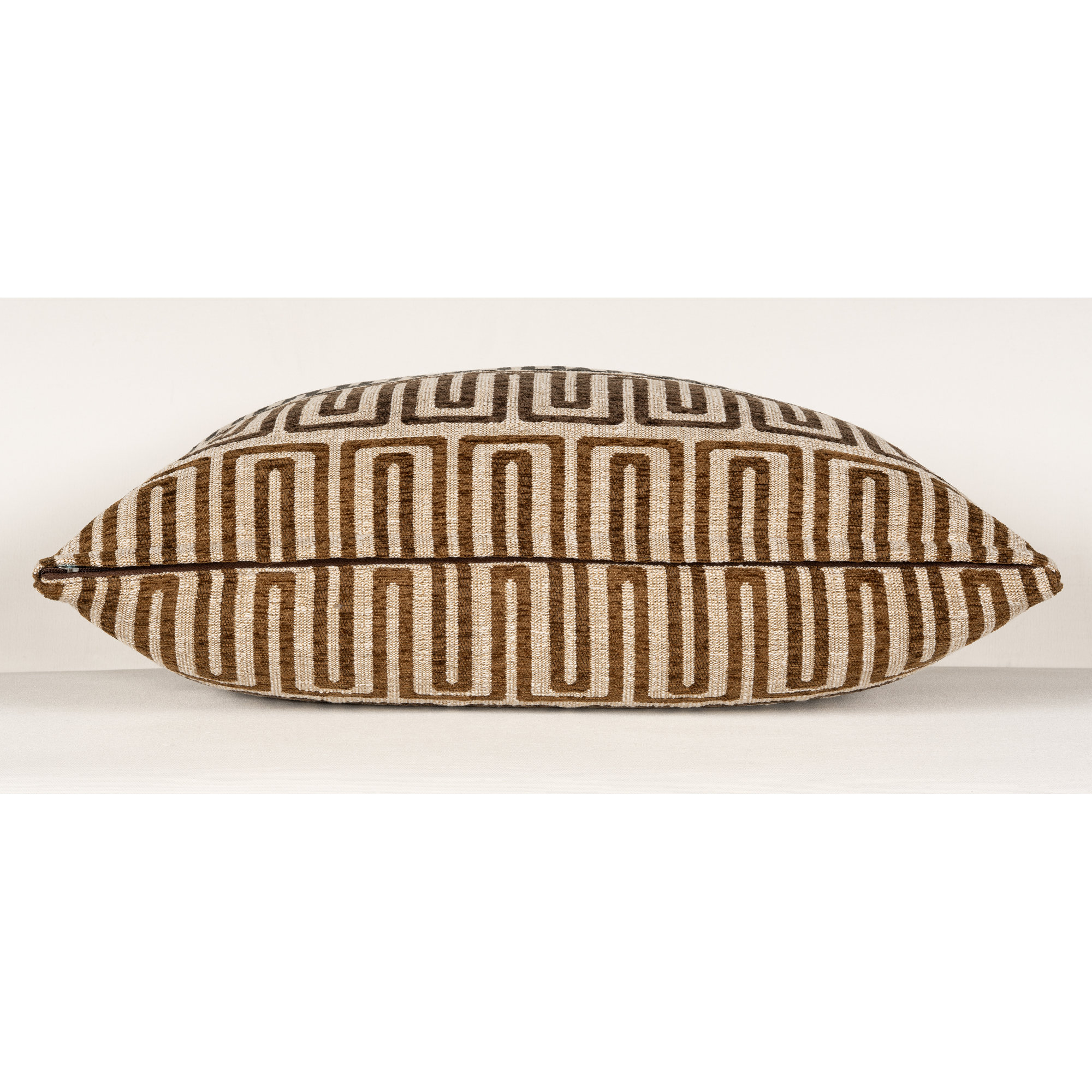 Floating Cubes Accent Pillow, Charbrown Geometric, Polyester, Rectangle 14"H x 26"W