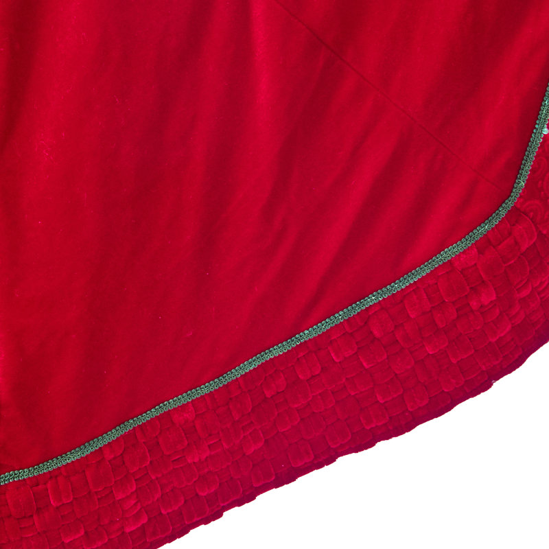 54" Velvet Braided Edged Tree Skirt