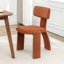 Chaises de salle à manger rembourrées en chenille orange moderne avec siège rembourré-819381085