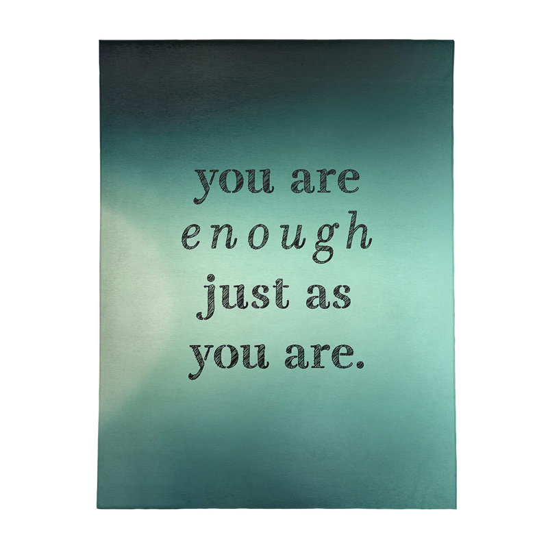Quotes Chenille Indoor Rug, Rectangle 5' x 7'