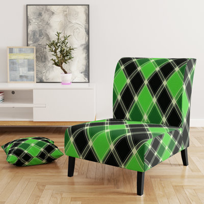 Fauteuil de chambre à carreaux à motif damier Checked Tartan
