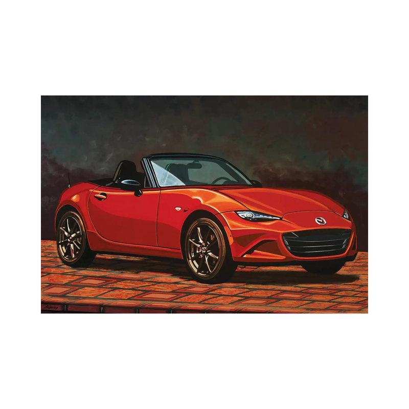 Mazda Mx5 by Paul Meijering - Painting on Canvas, Wrapped Canvas, 101.6 cm H x 66.04 cm W x 1.91 cm D