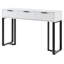 Console moderne avec tiroirs - 120 x 36 x 80 cm - MDF et acier - 1 pièce - Console - Blanc et noir - Design moderne