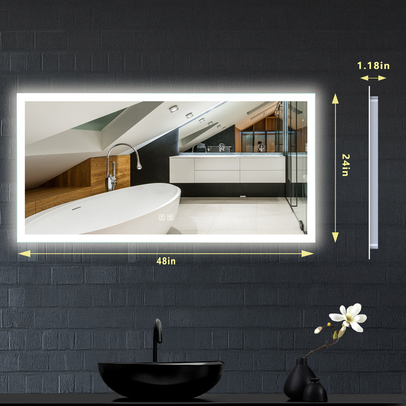 Naliyah Flat Wall Mirror, 48" x 24"