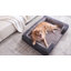 Lit pour chien avec support orthopédique en mousse à mémoire de forme, traversins, housse lavable facile à nettoyer, doublure imperméable et fond antidérapant-121101188-121101185