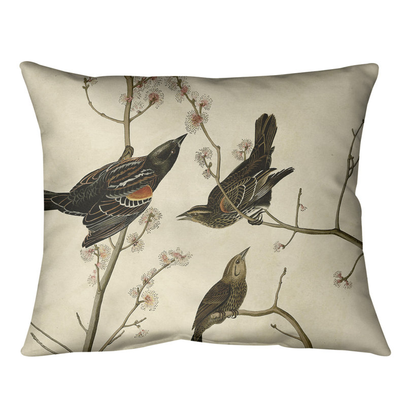 Coussin lombaire à oreilles starling, Duvet synthétique, 14 po x 10 po, Brun clair