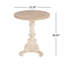 Table d'appoint vintage en bois massif, plateau et pied en bois naturel et blanc, 59 cm de largeur, profondeur 59,7 cm, hauteur 70 cm, idéale pour le salon. Dimensions : profondeur, largeur, hauteur. Montage rapide.