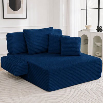 Fauteuil convertible 2 en 1, canapé-lit en velours côtelé doux, sans assemblage