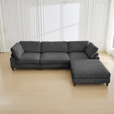 Canapé 4 pièces avec repose-pieds
