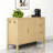 Wave-Pattern Large Storage Sideboard With Drawers&Hooks-1830093436