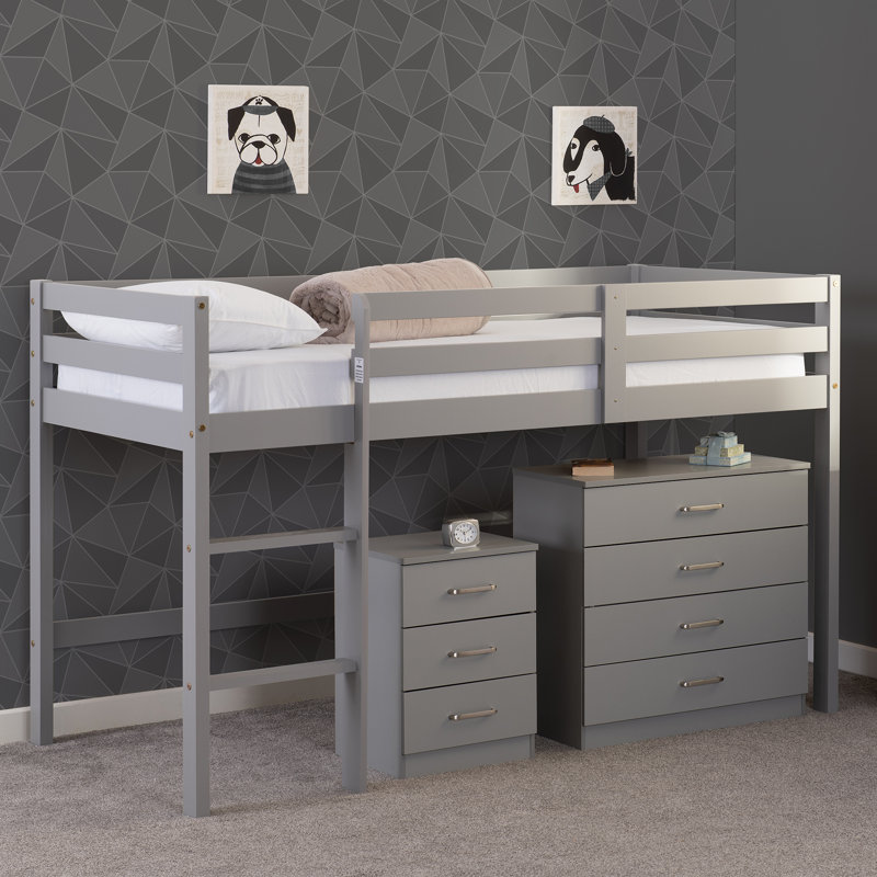 Weir Single (3') Bed Loft Bed, Grey