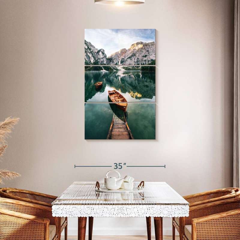 Quai Alvord Lake Braies, H 32 po x l 20 po