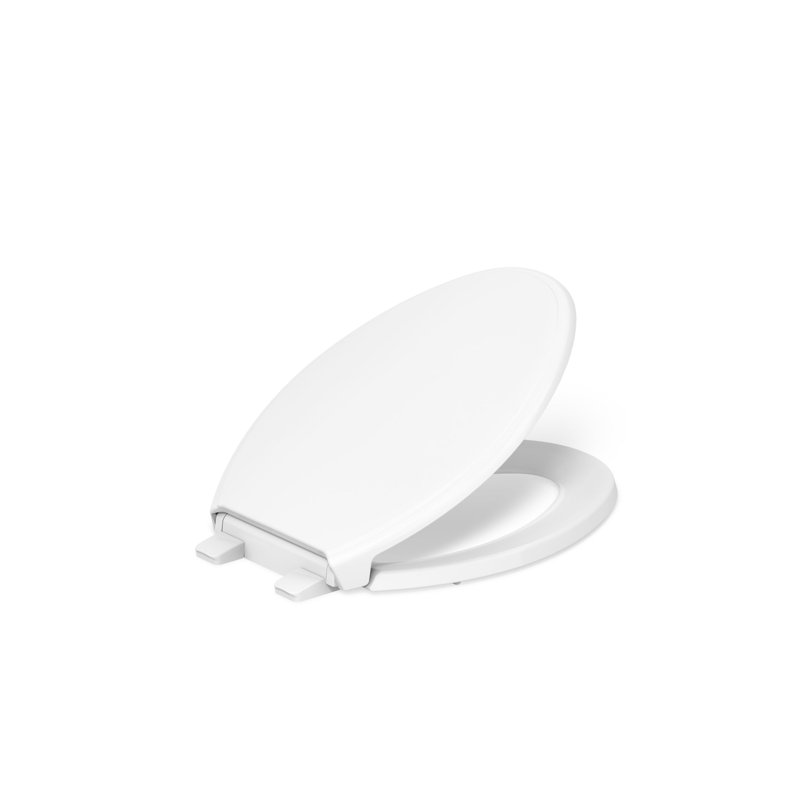 Glenbury Elongated Toilet Seat, White, Non Ready Latch