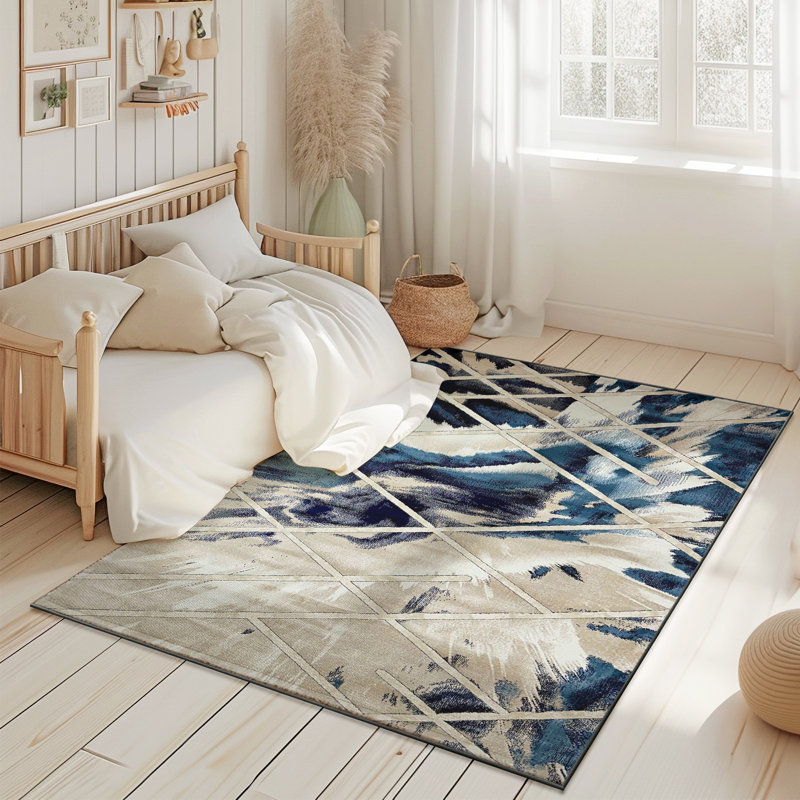 Grand tapis moderne Boho 9 x 12 Modern, Rectangle 9 pi 2 po x 12 pi 6 po