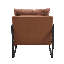 Chaise d'appoint en cuir avec structure en métal-129100736