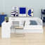 Lit plateforme en bois avec tiroirs, tablettes et coiffeuse-1434319076
