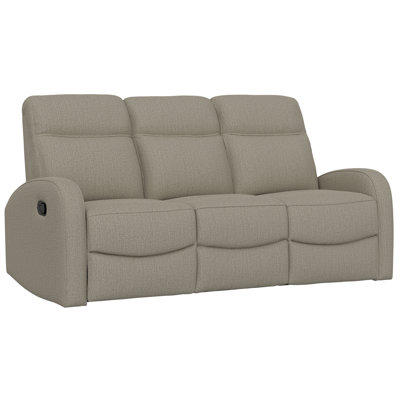 Beige Manual Reclining Sofa