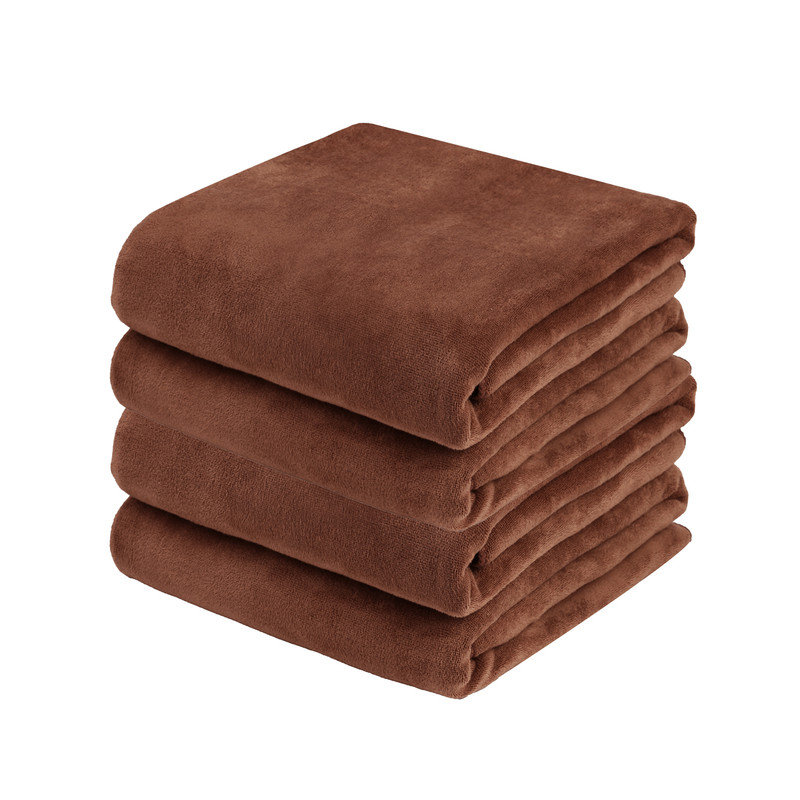 Microfiber Bath Towel Set for Bathroom,4 Pieces 30" x 60", Brown