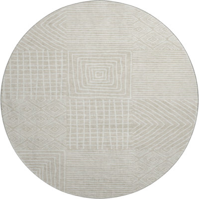 Premium Machine Washable Corry AMF1044 Geometric Rug