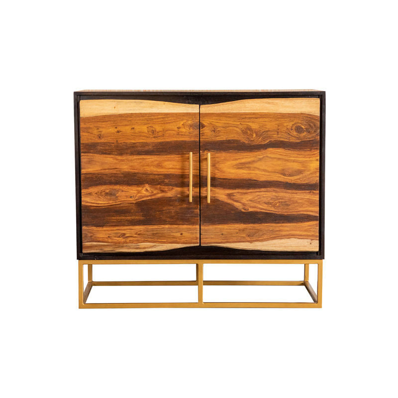 Engelmar 2-door 40-inch Wood Accent Storage Cabinet Black Walnut