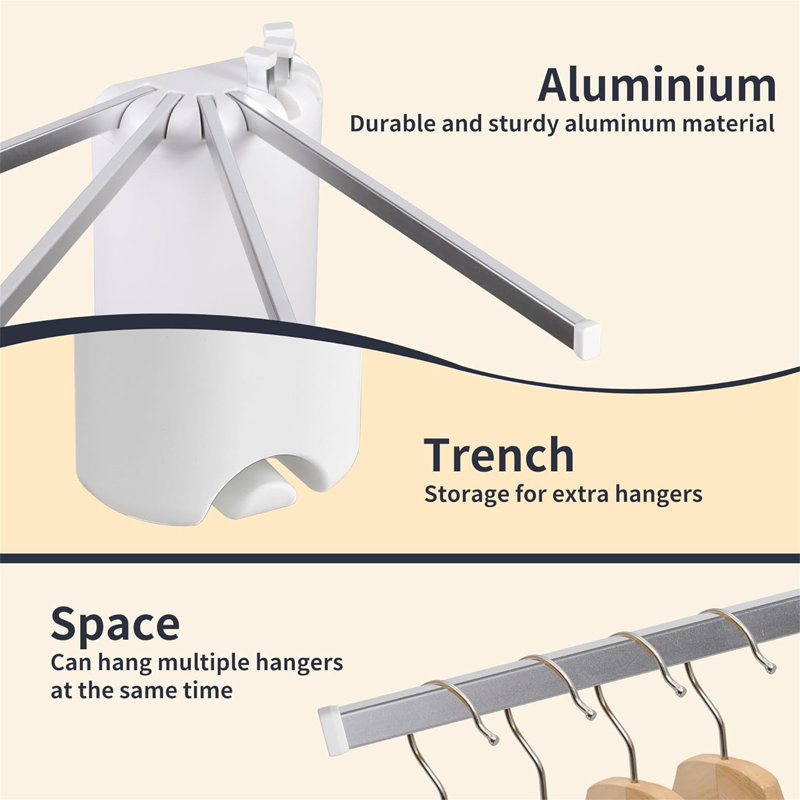 Wall Mounted Tripod Drying Rack - Over The Door Design, Foldable