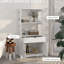 Armoire de salle de bain blanche en bois d'ingénierie avec rangement élégant