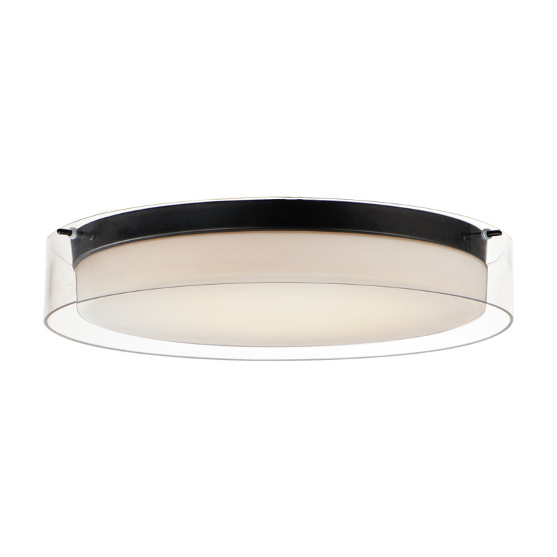 Ashwani Glass LED Flush Mount, Black