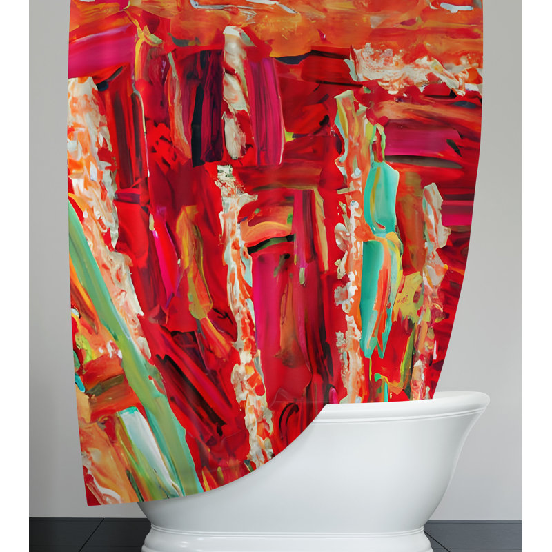 Mabank Abstract Shower Curtain, 83" H x 70" W