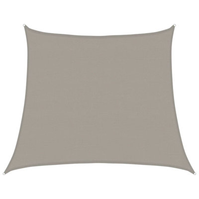 Sunshade Sail 160 G/M² Trapezium Light Grey 4/5X4 M HDPE