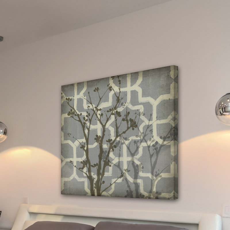 "Silhouette & Pattern V" Print on Wrapped Canvas, 18" H x 18" W x 1.5" D