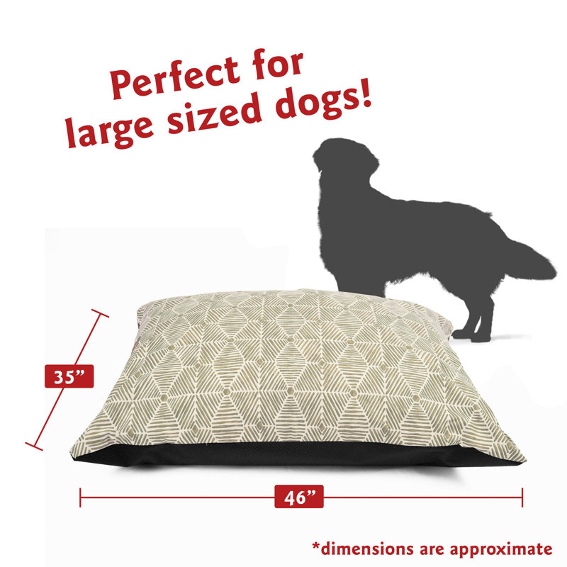 Coussin Charlie, Beige, Grand (l 46 po x P 35 po x H 4 po)