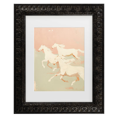 Art encadré à la bolognaise, "Chevaux sauvages no 1"