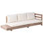 Rupakus 225 cm W L-Shaped Acacia Patio Corner Sofa with Cushions-1187860073