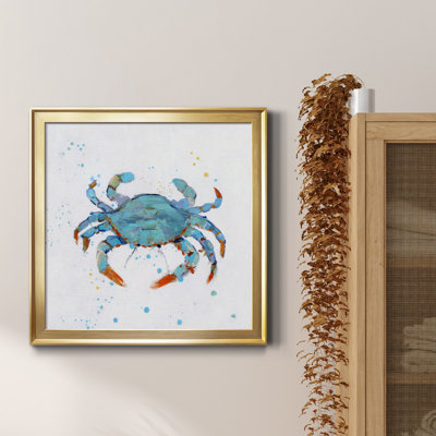Bulle bleue - Peinture sur toile encadrée