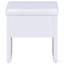 Coiffeuse blanche avec miroir et tabouret