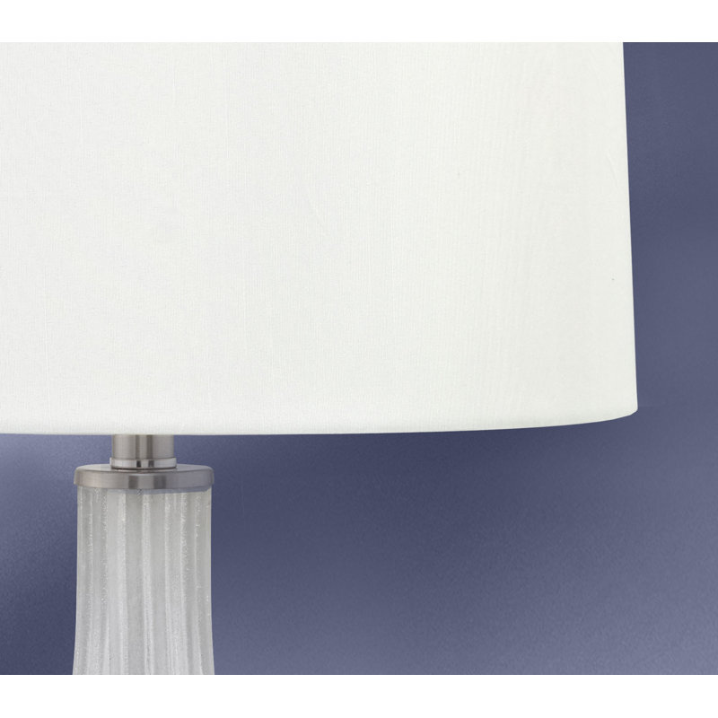 Lampe de table en verre fumé et givré 31 po Gelo